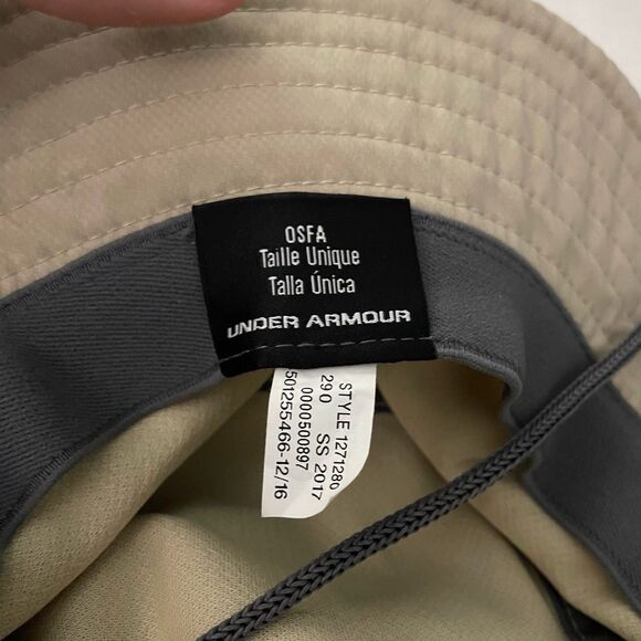 Under Armour Beige Fish Hook Bucket Hat Mens One Size Fits Most Grandpa Fishing - Picture 6 of 12